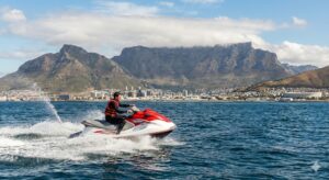A man on a Jetski in Cape Town